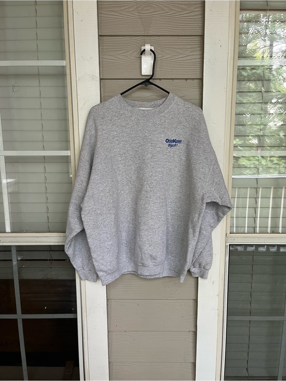 Vintage OshKosh B'gosh Gray Crewneck Sweatshirt with Blue Logo